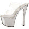 Cromo Trasparente 18 cm SKY-302 Platform Ciabattina Tacchi Alti