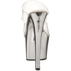 Cromo Trasparente 18 cm SKY-302 Platform Ciabattina Tacchi Alti