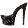 Nero Strass Platform 18 cm STARDUST-701 Ciabattina Tacchi Alti