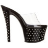 Nero Strass Platform 18 cm STARDUST-701 Ciabattina Tacchi Alti
