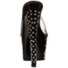 Nero Strass Platform 18 cm STARDUST-701 Ciabattina Tacchi Alti