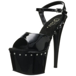 Nero 18 cm Pleaser ADORE-709LS Tacchi Alti Plateau
