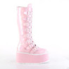 Ologramma 9 cm DAMNED-318 platform stivali al ginocchio donna con fibbia rosa