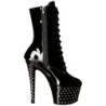 Verniciata 18 cm STARDUST-1020-7 stivaletti con strass plateau suola