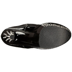 Verniciata 18 cm STARDUST-1020-7 stivaletti con strass plateau suola