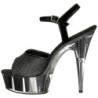 Nero Brillare 15 cm DELIGHT-609-5G Tacchi Alti Plateau