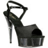 Nero Brillare 15 cm DELIGHT-609-5G Tacchi Alti Plateau