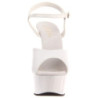 Bianco 15 cm DELIGHT-609 tacco alto pleaser con plateau