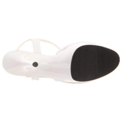 Bianco 15 cm DELIGHT-609 tacco alto pleaser con plateau