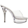 Trasparente 14 cm Pleaser ALLURE-601 Plateau Mules Tacco Alto