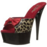 Leopardo 15 cm Pleaser DELIGHT-601-6 Plateau Mules Alto