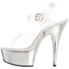 Trasparente 15 cm Pleaser DELIGHT-608 scarpe da cubista e spogliarellista cromo