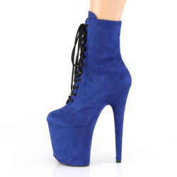 Blu faux suede 20 cm FLAMINGO-1020FS stivaletti da pole dance