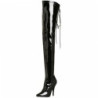 Nero Vernice 13 cm SEDUCE-3063 Overknee Stivali Alti Lunghi