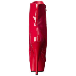Rosso Verniciato 15,5 cm DELIGHT-1020 Stivaletti da donna plateau