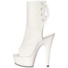 Bianco Opaco 15 cm DELIGHT-1018 Plateau Stivaletti Donna