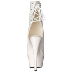 Bianco Opaco 15 cm DELIGHT-1018 Plateau Stivaletti Donna