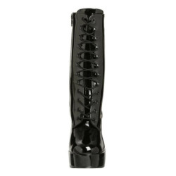 Nero Verniciato 13 cm Pleaser ELECTRA-1020 Plateau Stivaletti Donna