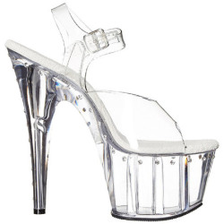 Trasparente 18 cm Pleaser ADORE-708LS Tacchi Alti Plateau