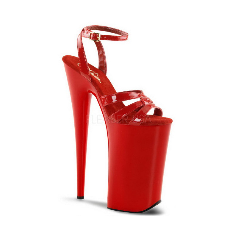 Rosso Vernice 25,5 cm Pleaser BEYOND-012 Tacchi Alti Plateau