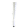 Bianco 15 cm DELIGHT-3000HWR Ologramma stivali overknee piattaforma exotic pole
