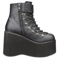 Ecopelle 11,5 cm KERA-21 stivaletti lolita con tacco zeppa