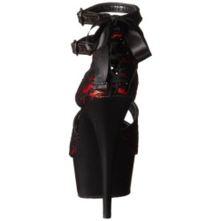 Rosso Raso 15 cm Pleaser DELIGHT-678LC Plateau Tacchi Alti