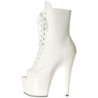 Bianco Ecopelle 18 cm ADORE-1021 stivaletti con plateau suola donna