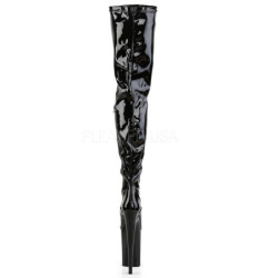 Nero Vernice 23 cm PLEASER INFINITY-4000 Stivali Overknee Plateau