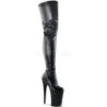 Nero Ecopelle 23 cm PLEASER INFINITY-4000 Stivali Overknee Plateau