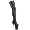 Nero Ecopelle 23 cm PLEASER INFINITY-4000 Stivali Overknee Plateau