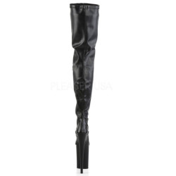 Nero Ecopelle 23 cm PLEASER INFINITY-4000 Stivali Overknee Plateau