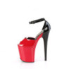 Verniciata 20 cm FLAMINGO-868 rosso scarpe pleaser con tacchi alti