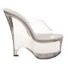 Trasparente 16,5 cm Pleaser BEAU-601 Scarpe Donna Zeppe