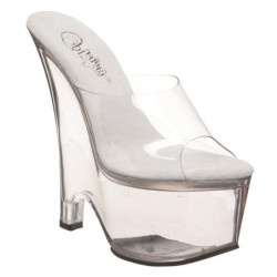 Trasparente 16,5 cm Pleaser BEAU-601 Scarpe Donna Zeppe