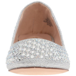 Argento TREAT-06 pietra cristallo scarpe ballerine donna