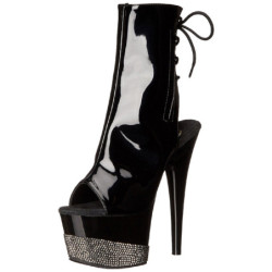 Pietra cristallo 18 cm ADORE-1018-3 stivaletti con plateau suola donna