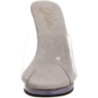 Bianco Trasparente 12 cm FLAIR-401 Ciabattina Tacchi Alti