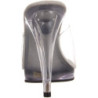 Bianco Trasparente 12 cm FLAIR-401 Ciabattina Tacchi Alti