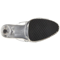 Trasparente 20 cm STARDUST-802 Strass Plateau Mules Alte