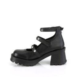 Vegano tacco spesso 7 cm DemoniaCult BRATTY-30 scarpe con tacco chunky