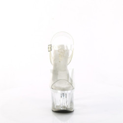 Trasparente 18 cm ESTEEM-708-2 piattaforma sandali tacco alto exotic pole