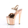 Ecopelle 19 cm ENCHANT-709 oro dorato rosa scarpe pleaser con tacchi alti