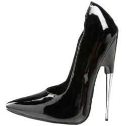 Nero Vernice 15 cm SCREAM-01 Fetish Scarpe Décolleté