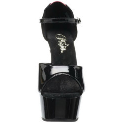 Nero Rosso 15 cm DELIGHT-660FH Corsetto Calzature Tacchi Alti