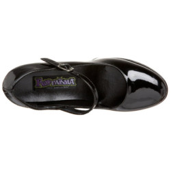 Nero Vernice 11 cm MARYJANE-50 Mary Jane Plateau Scarpe Décolleté