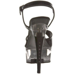 Nero Trasparente 15 cm CAPTIVA-609 Plateau Tacchi Alti a Spillo
