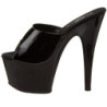 Nero Vernice 18 cm ADORE-701 Plateau Mules Alte