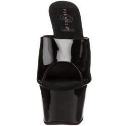 Nero Vernice 18 cm ADORE-701 Plateau Mules Alte