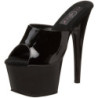 Nero Vernice 18 cm ADORE-701 Plateau Mules Alte